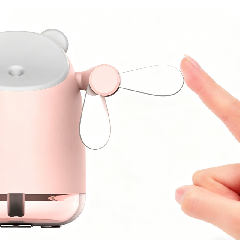 Spray Cooling Fan Portable Water Humidifier,USB Fan,desktop Small Fan,mini Air Conditioner Humidifier Double Head Fan - Image 2
