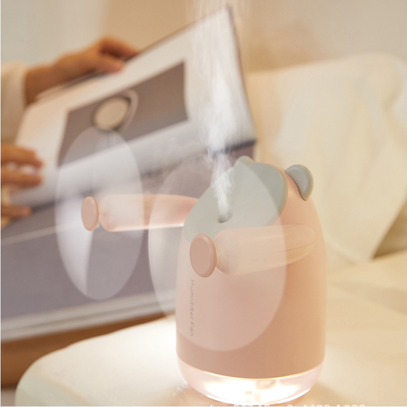 Spray Cooling Fan Portable Water Humidifier,USB Fan,desktop Small Fan,mini Air Conditioner Humidifier Double Head Fan - Image 3