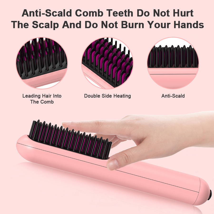 Cordless beard hair straightener brush - Image 5