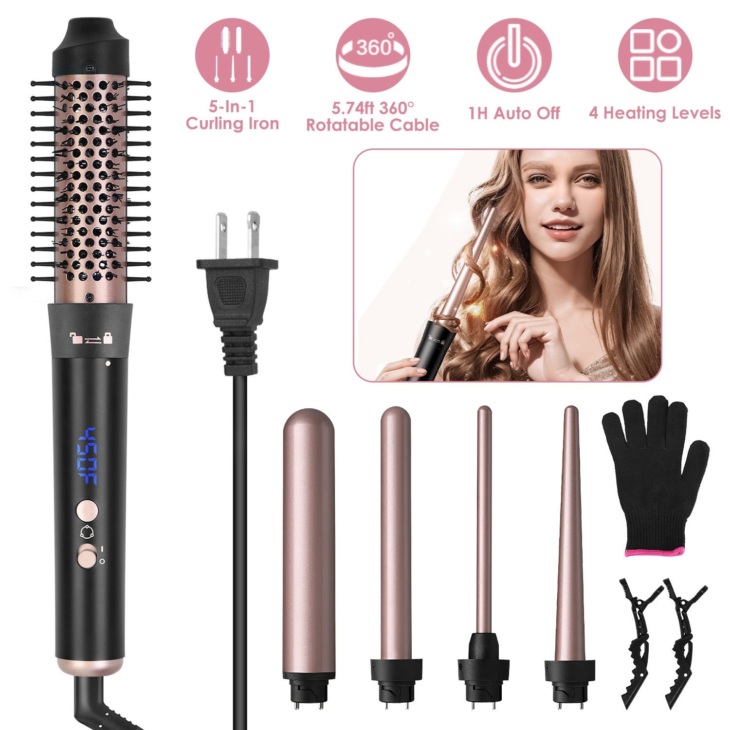 5 in 1 curling wand set - Image 9