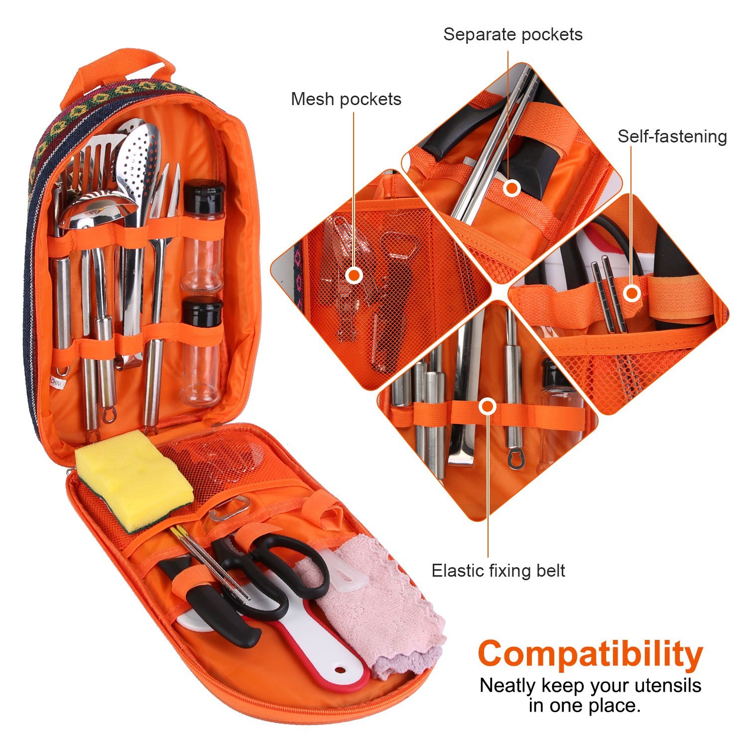 19PCS Camping Cooking Utensil Kit - Image 8