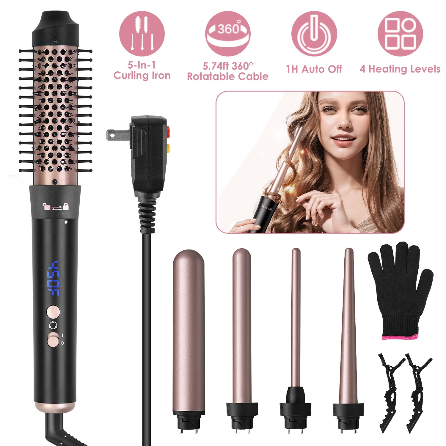 5 in 1 curling wand set - Image 4
