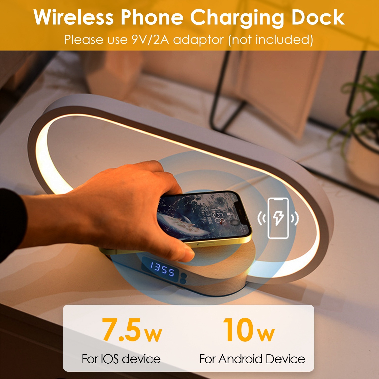 Wireless Charging Bedside Lamp