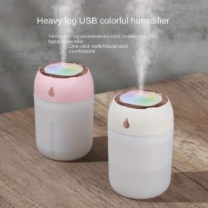 Portable Mini Humidifier for Bedroom – USB Cool Mist Air Humidifier with LED Night Light for Office, Car & Travel