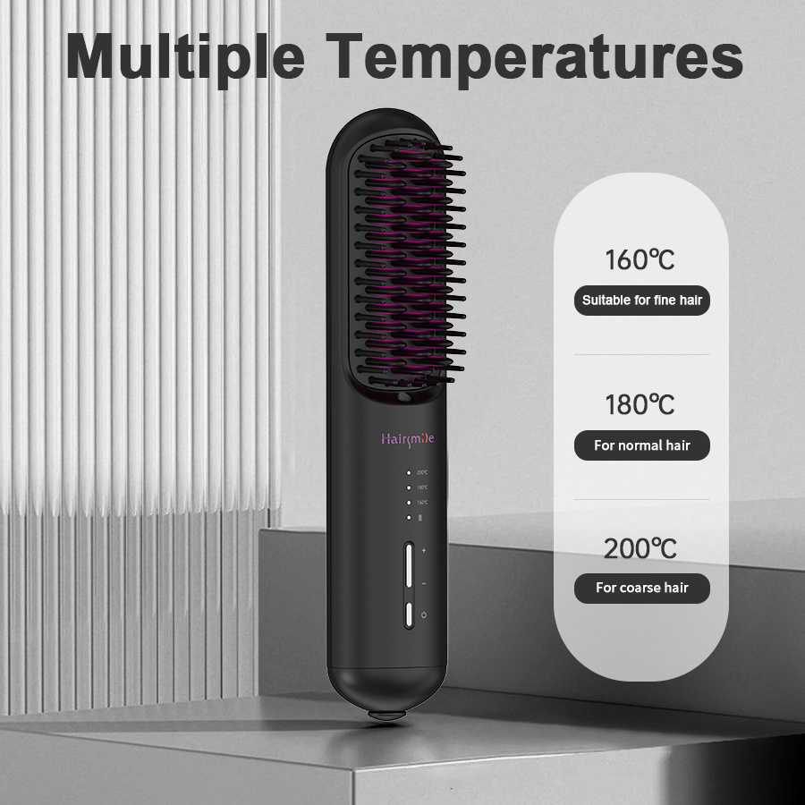Cordless beard hair straightener brush - Image 6