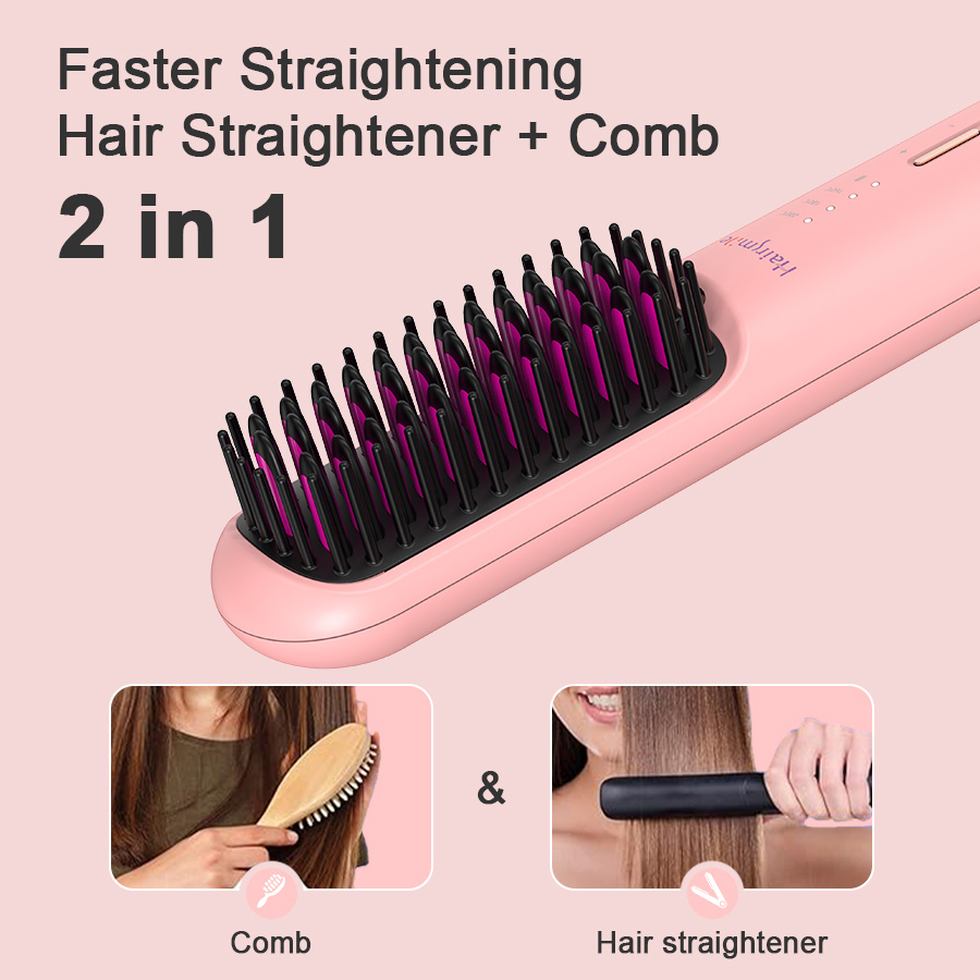 Cordless beard hair straightener brush - Image 2