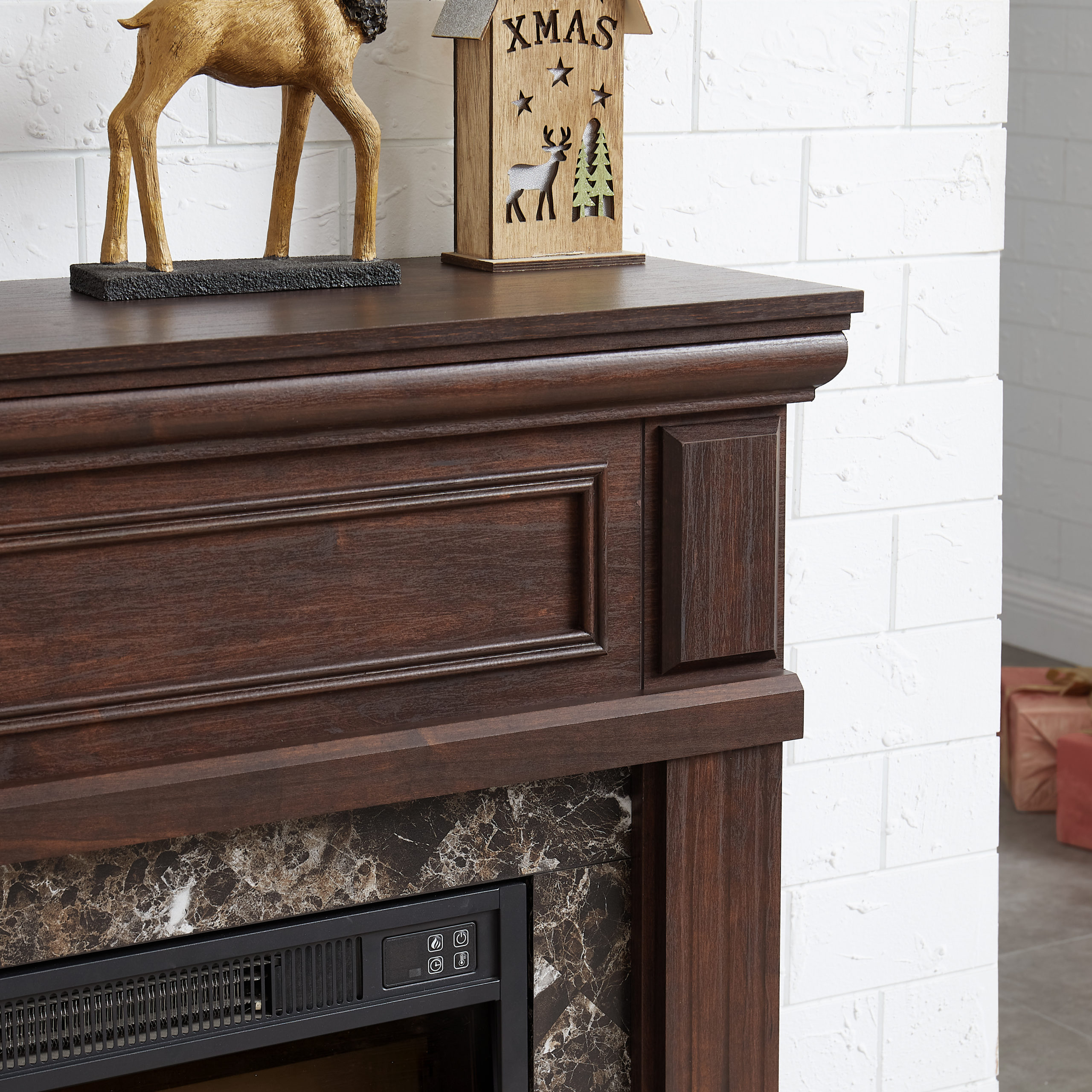Electric fireplace with mantel - Image 5