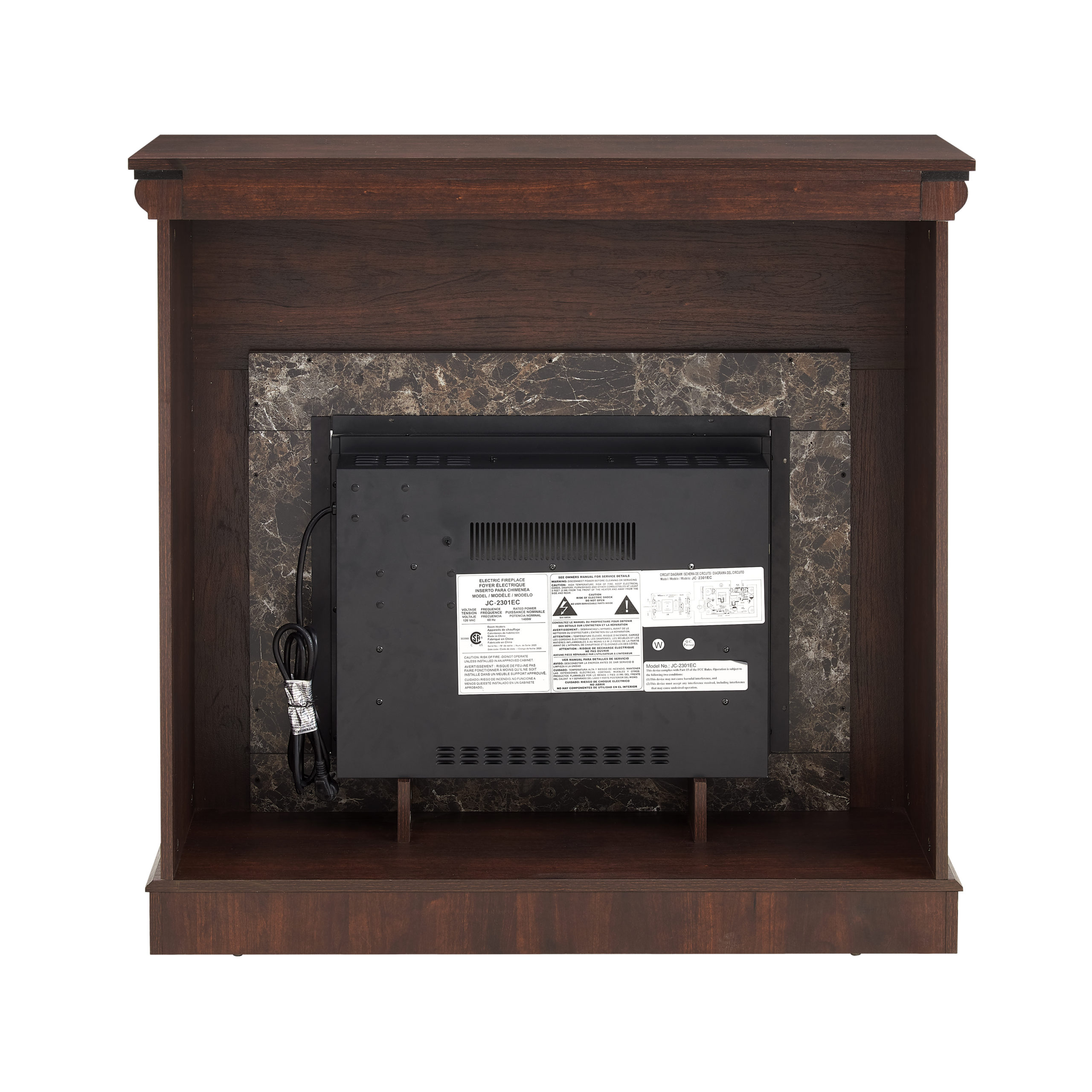 Electric fireplace with mantel - Image 2