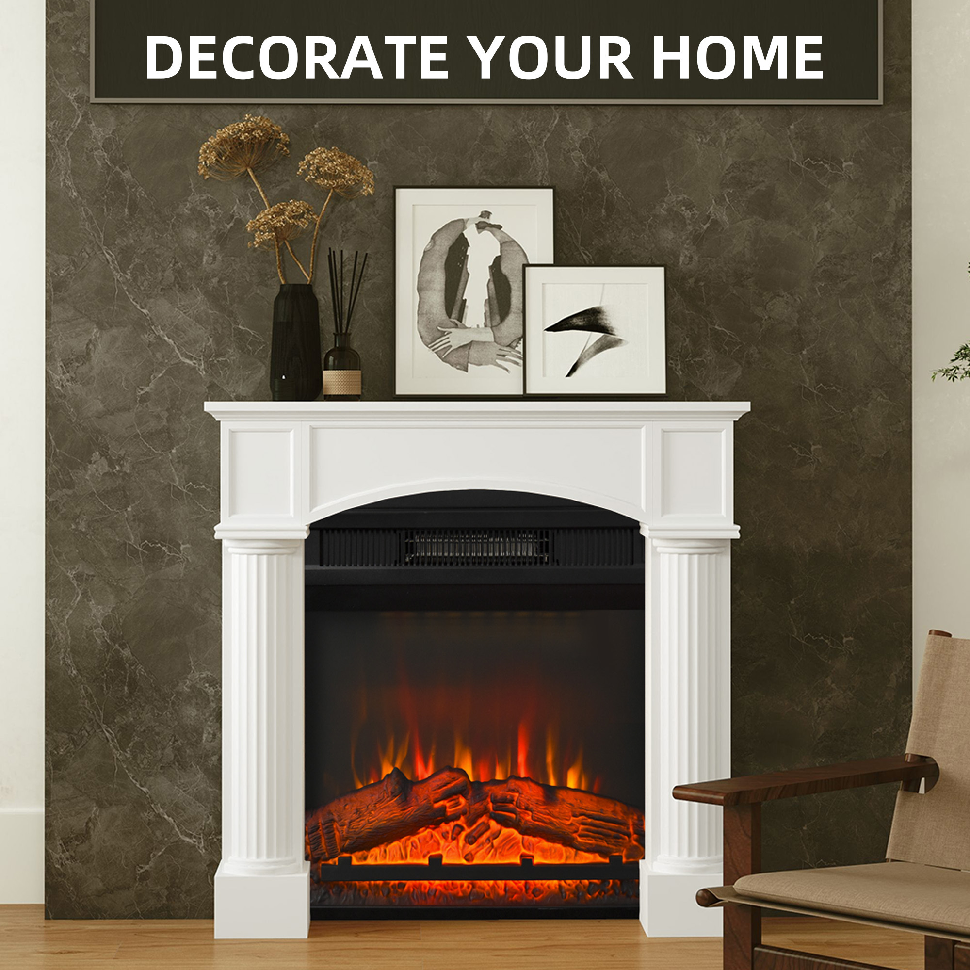 Modern Fireplace Mantel - Image 7