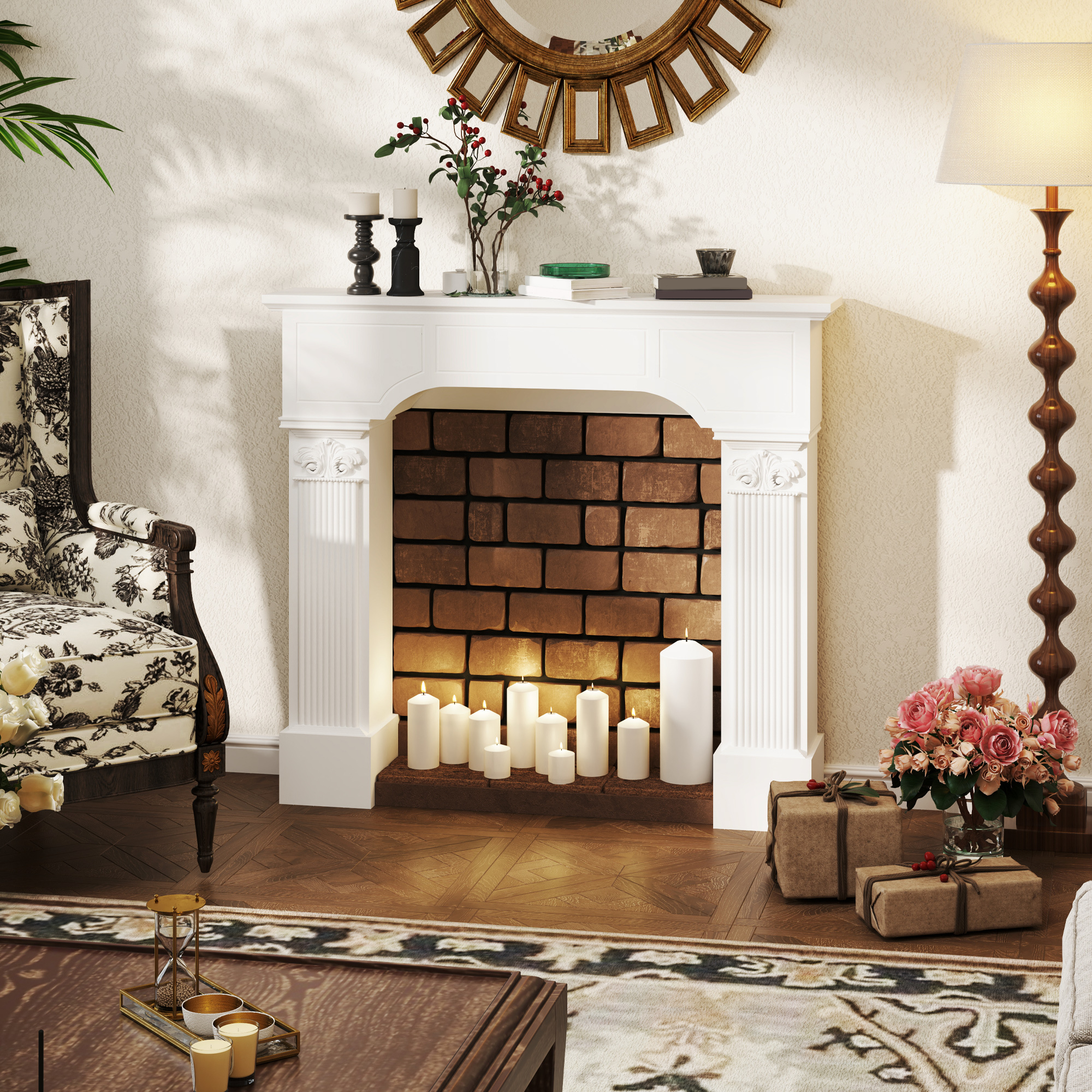 Baroque Fireplace Mantel - Image 4