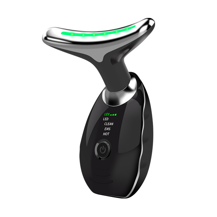 Neck Face Beauty Device Colorful LED Photon Therapy Skin Tighten Reduce Double Chin Anti Wrinkle Remove Lifting Massager - Image 3